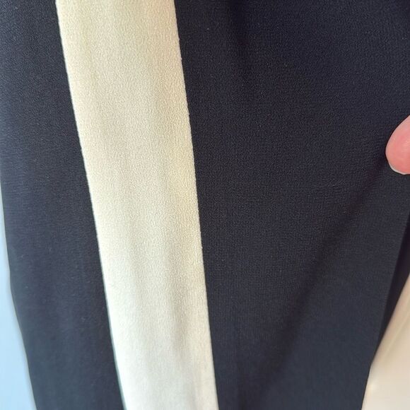 Aritzia Babaton Black Ankle Jogger Pants White Racing Stripe Tapered Size 6 - Picture 3 of 12